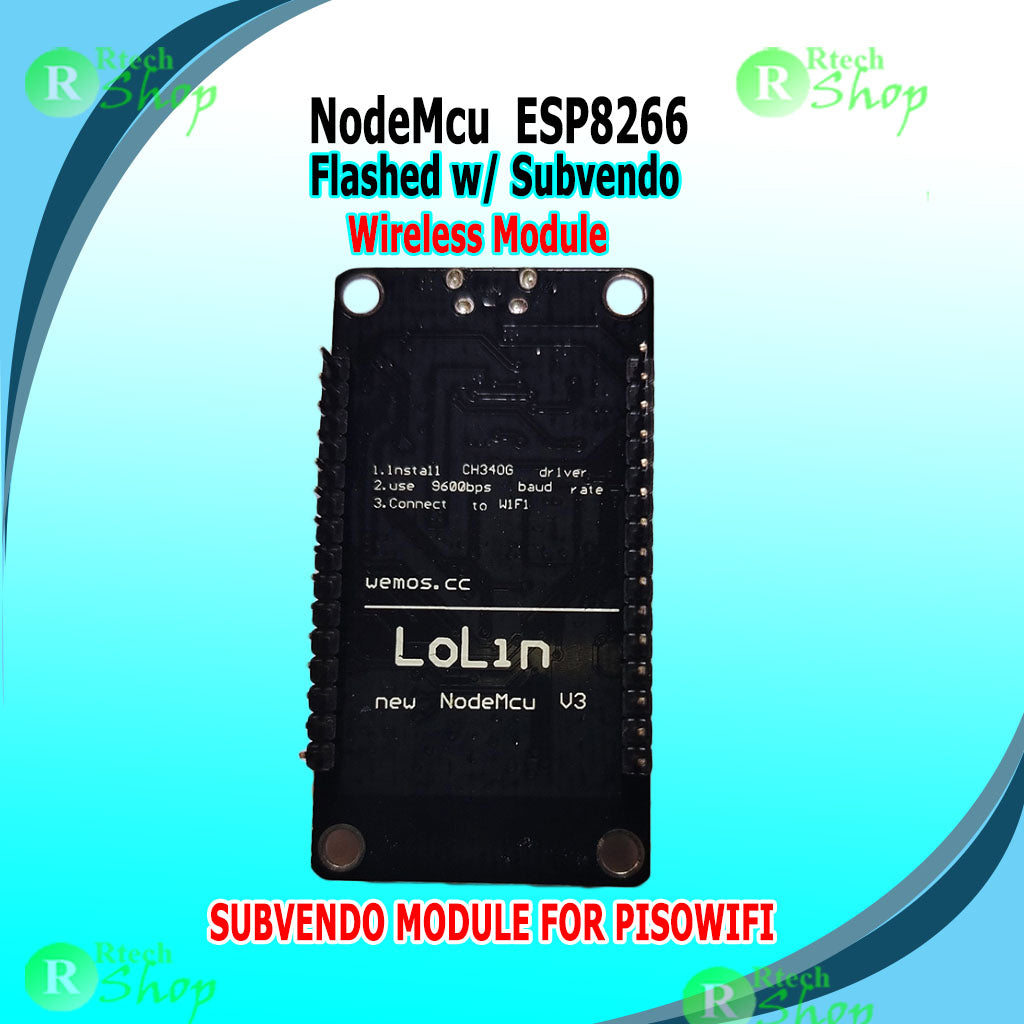 NodeMcu ESP8266 Flashed with Subvendo firmware For Pisowifi-wireless module