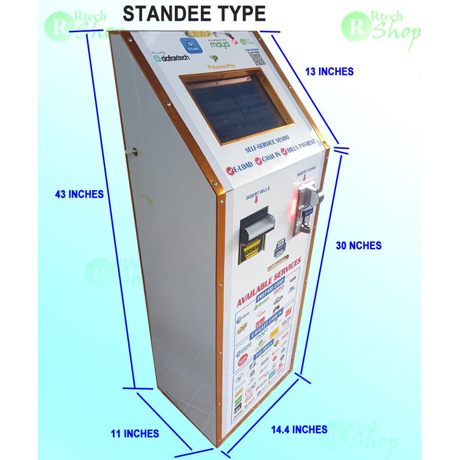 DAFOXTECH KIOSK(POWERED BY ECPAY)W/ ELOAD/CASHIN/PAYBILLS (STANDEE TYPE)