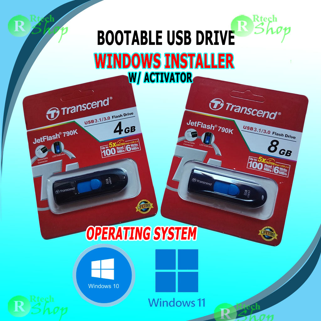 BOOTABLE FLASHDRIVE w/ Windows 10/11 OS Installer