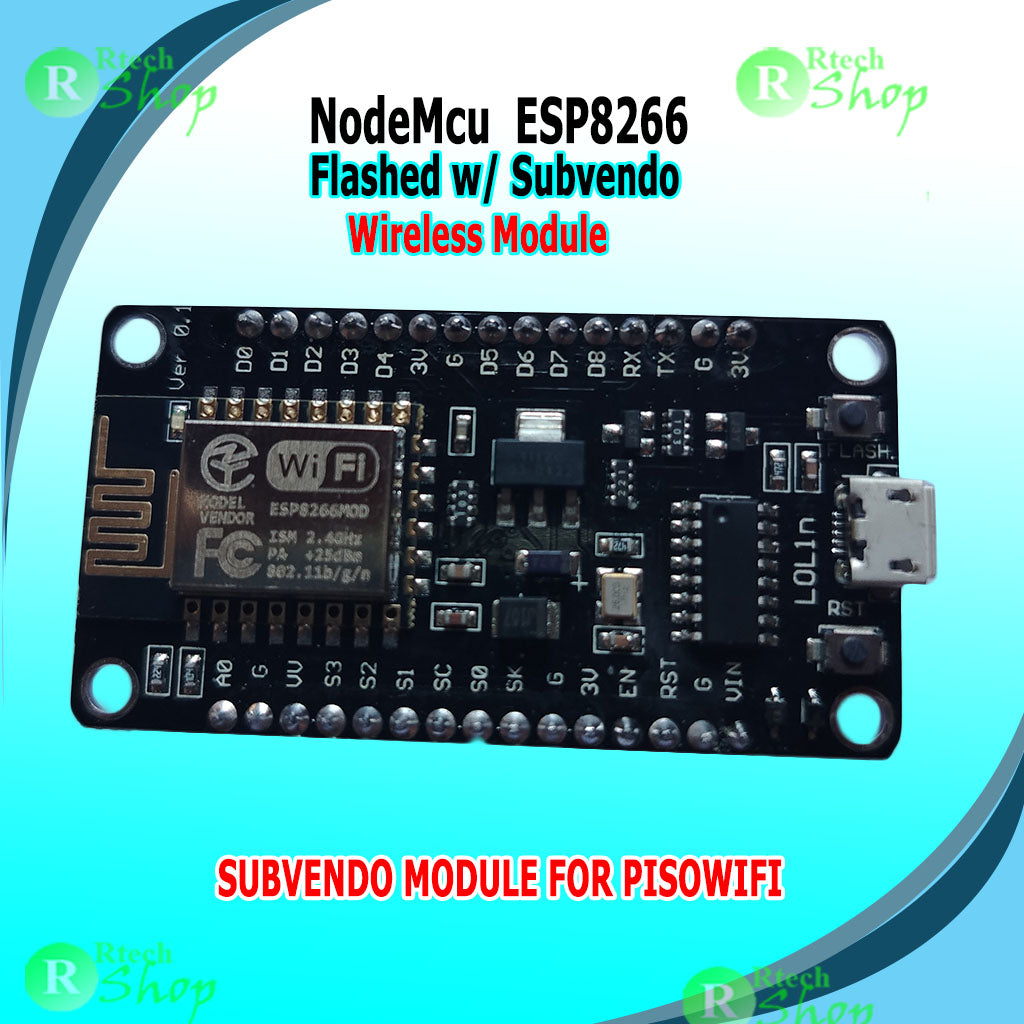 NodeMcu ESP8266 Flashed with Subvendo firmware For Pisowifi-wireless module