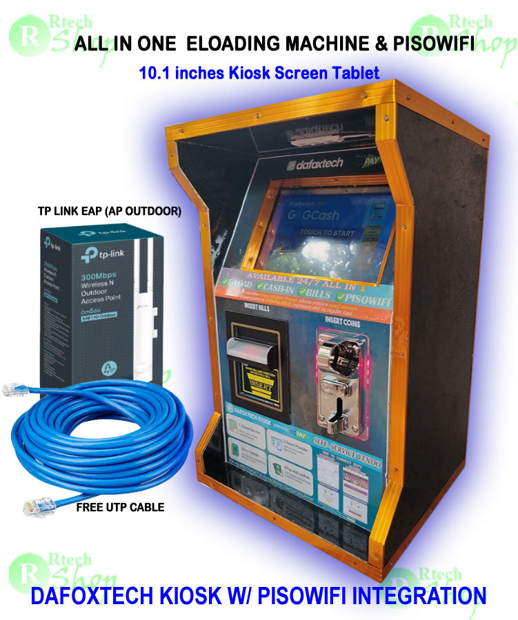 DAFOXTECH KIOSK ELOAD&GCASH IN W/ PISOWIFI VENDO(KIOSK TYPE ELOAD) -ALL IN ONE