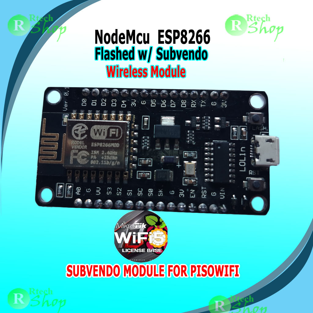 NodeMcu ESP8266 Flashed with Subvendo firmware For Pisowifi-wireless module