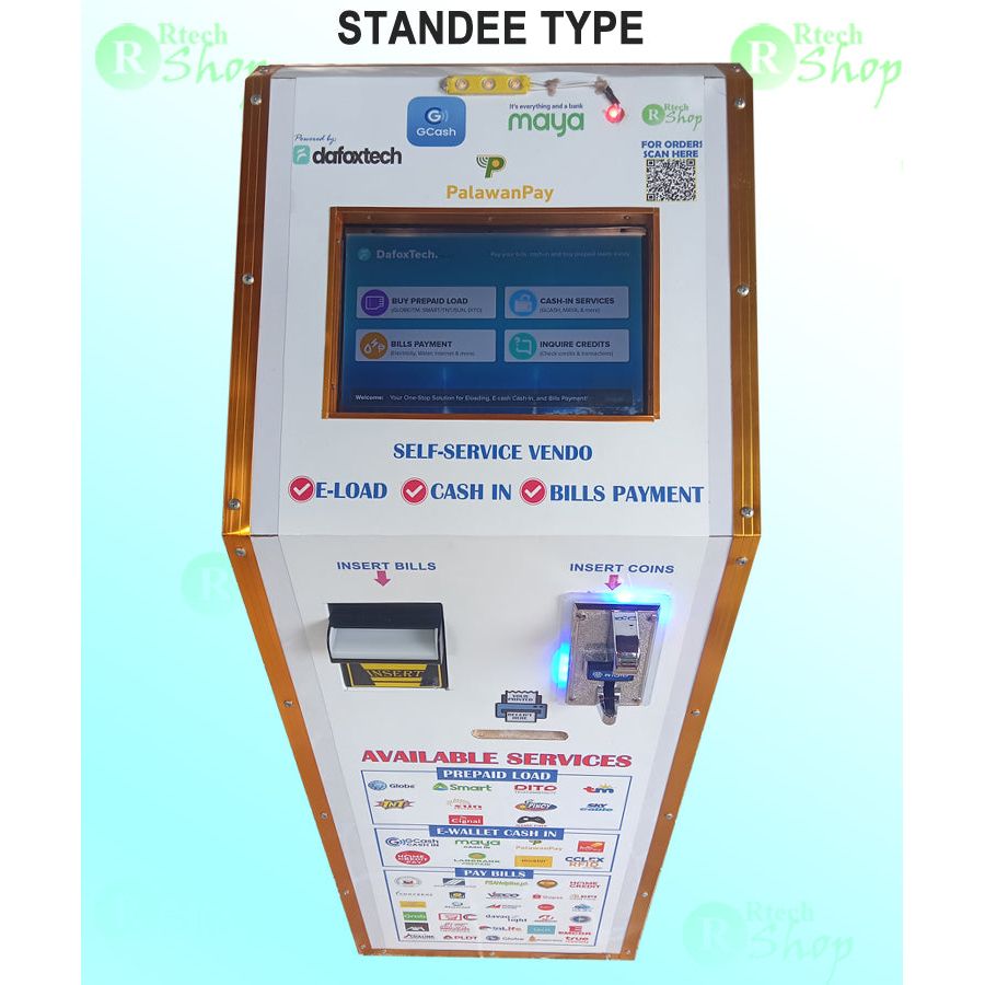 DAFOXTECH KIOSK(POWERED BY ECPAY)W/ ELOAD/CASHIN/PAYBILLS (STANDEE TYPE)