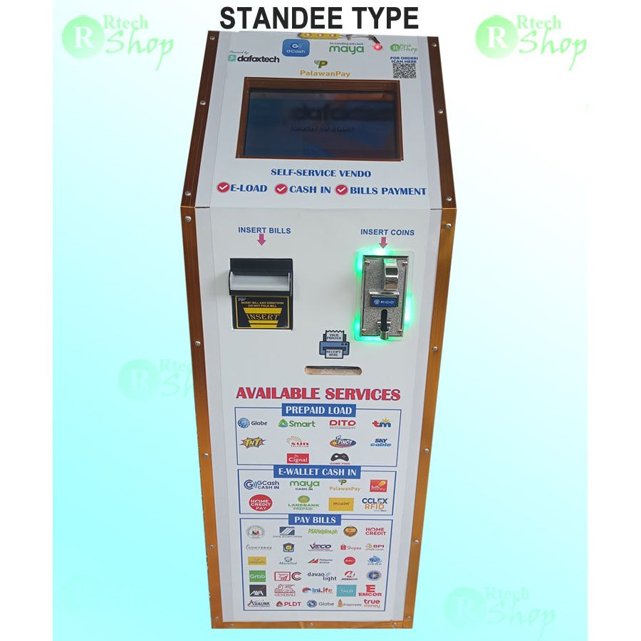 DAFOXTECH KIOSK(POWERED BY ECPAY)W/ ELOAD/CASHIN/PAYBILLS (STANDEE TYPE)