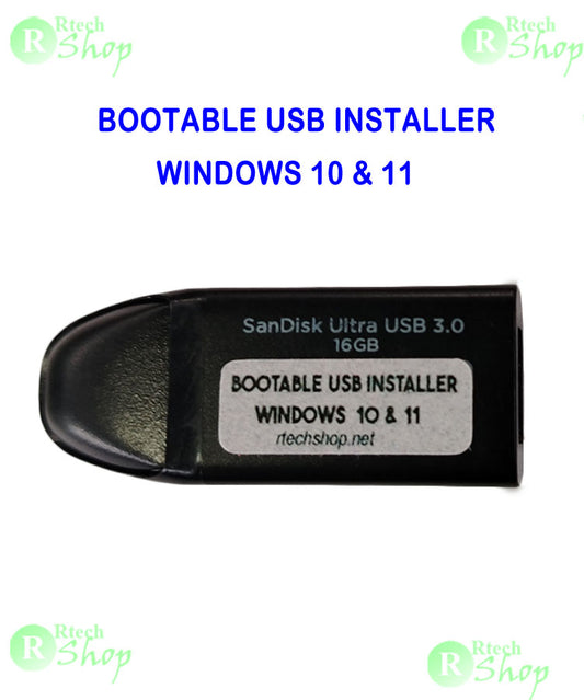 WINDOWS 10 & 11 MULTI BOOTABLE USB INSTALLER(16gb)
