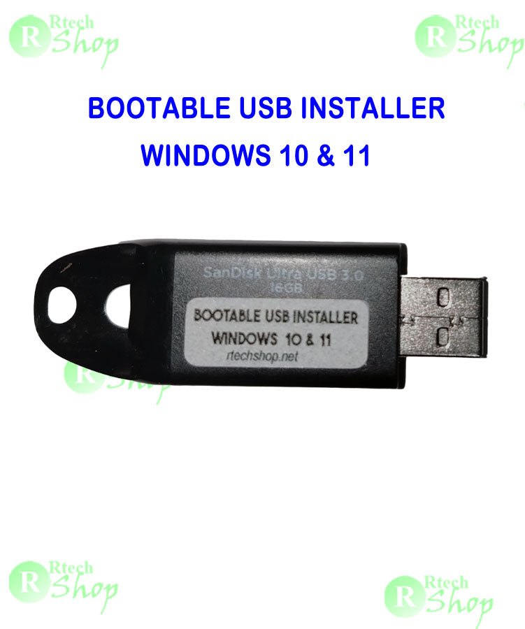 WINDOWS 10 & 11 MULTI BOOTABLE USB INSTALLER(16gb)