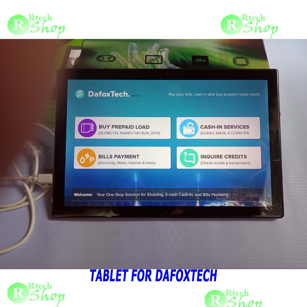 Tablet for Dafoxtech w/ pre installed fox apps- with auto on when plugin & auto off when unplug