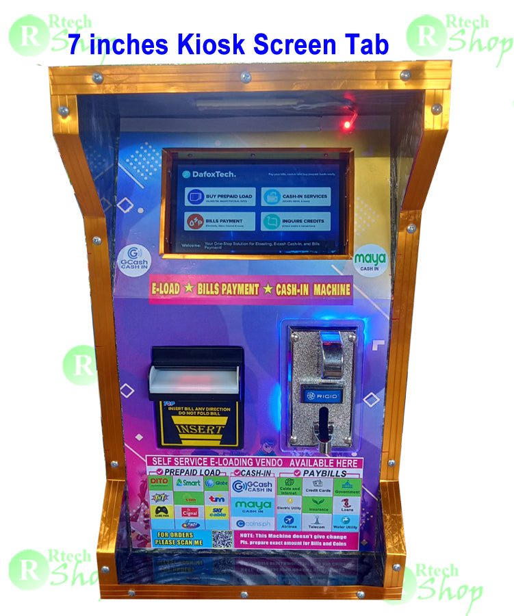 DAFOXTECH KIOSK (POWERED BY ECPAY)W/ ELOAD/CASHIN/PAYBILLS (TABLE TOP TYPE)