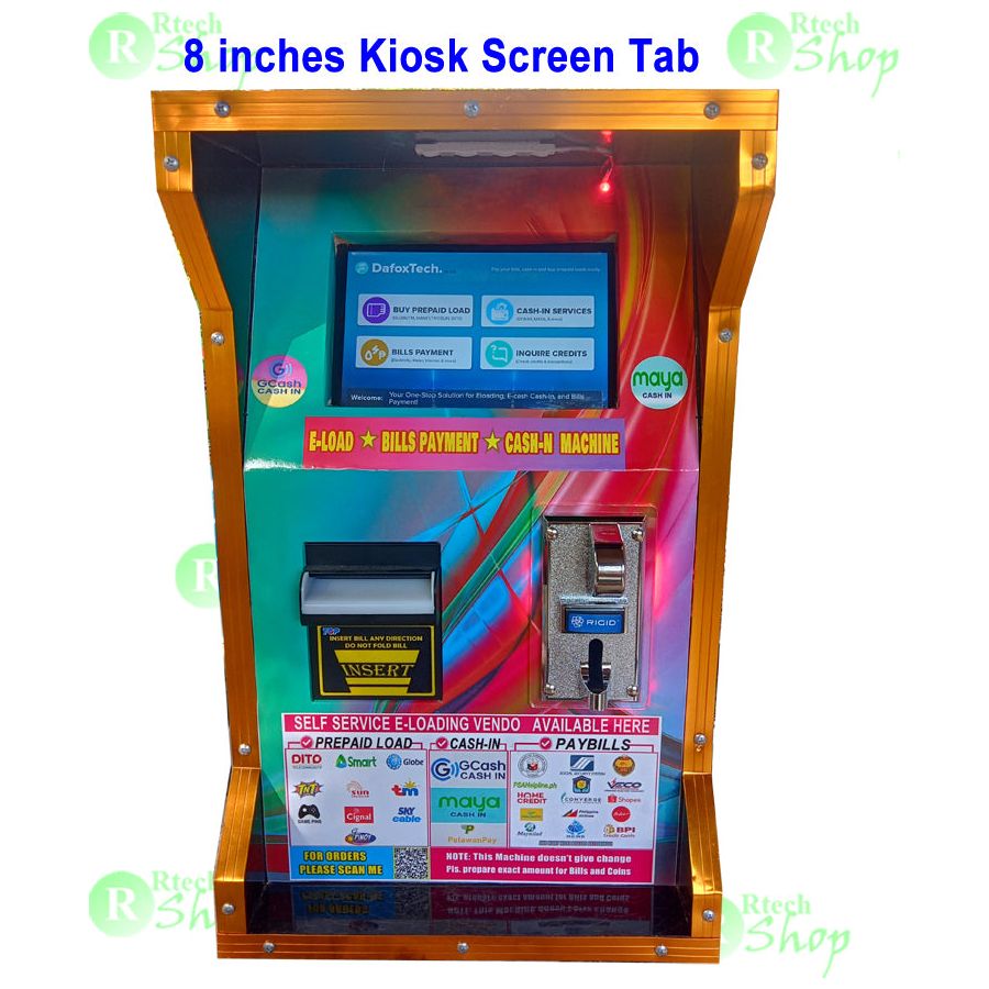 DAFOXTECH KIOSK (POWERED BY ECPAY)W/ ELOAD/CASHIN/PAYBILLS (TABLE TOP TYPE)